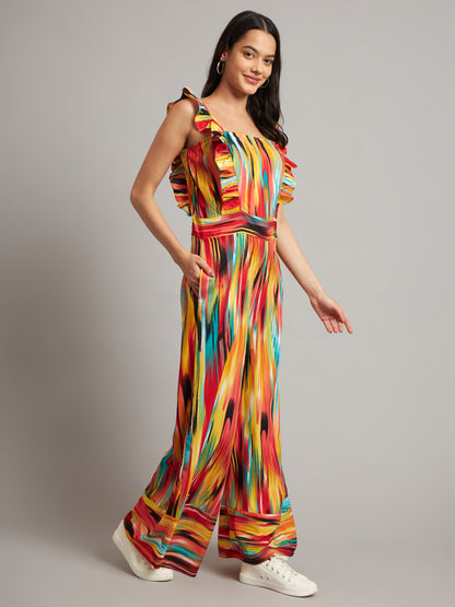 Multicolor Printed Jumpsuit