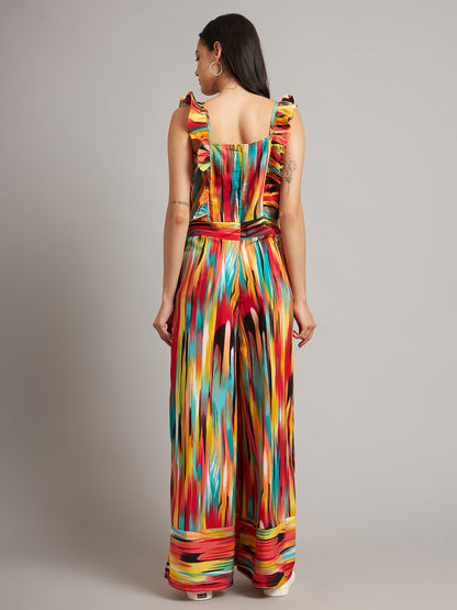 Multicolor Printed Jumpsuit