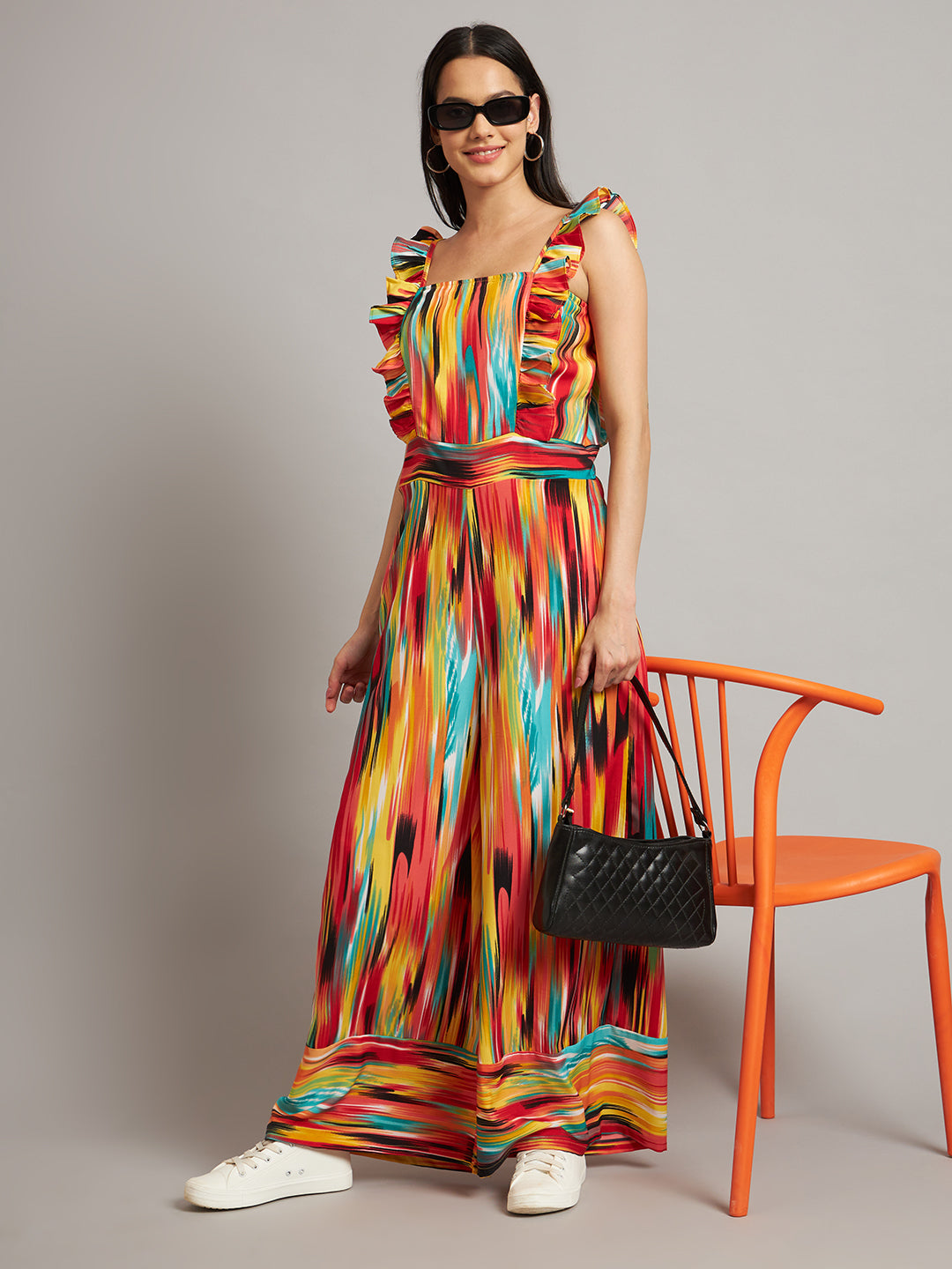 Multicolor Printed Jumpsuit
