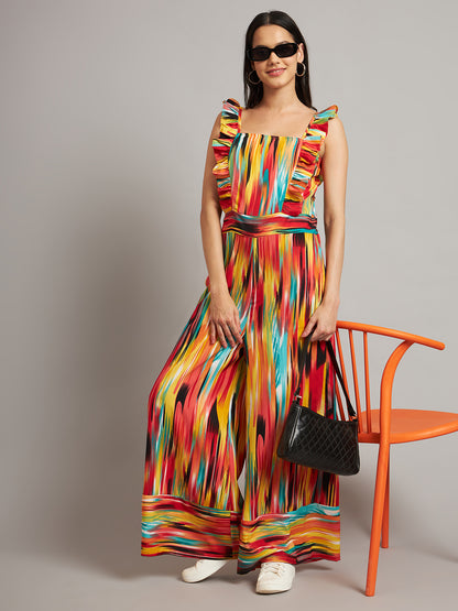 Multicolor Printed Jumpsuit