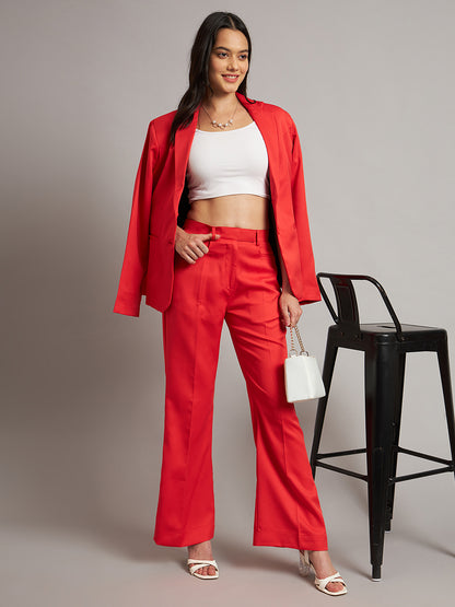 Notched Lapel Single-Breasted Blazer