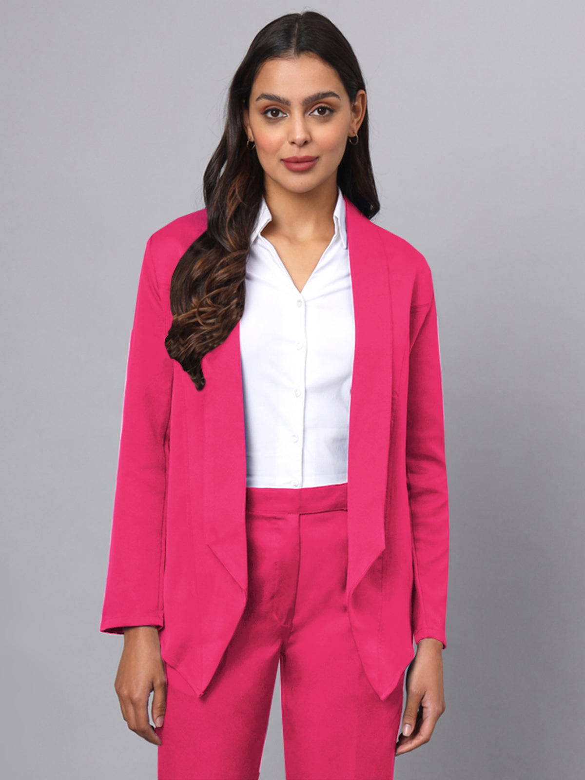 Shawl Collar Open Front Blazer