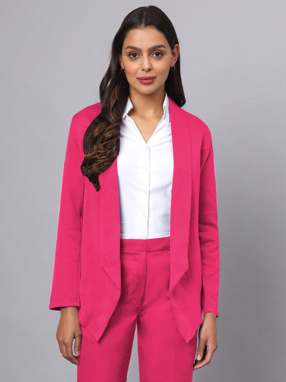 Shawl Collar Open Front Blazer