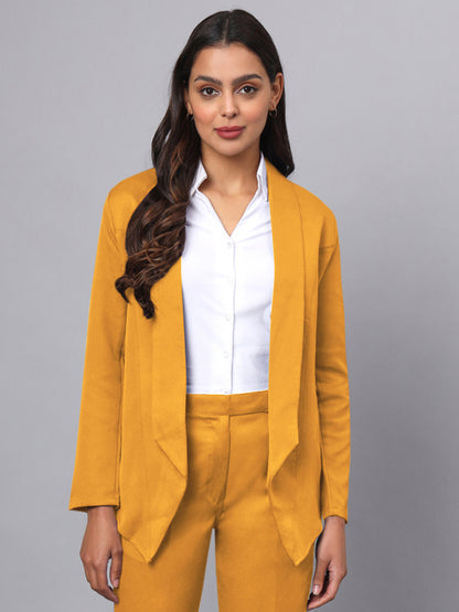 Shawl Collar Open Front Blazer