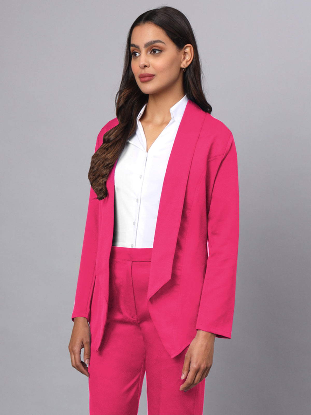 Shawl Collar Open Front Blazer