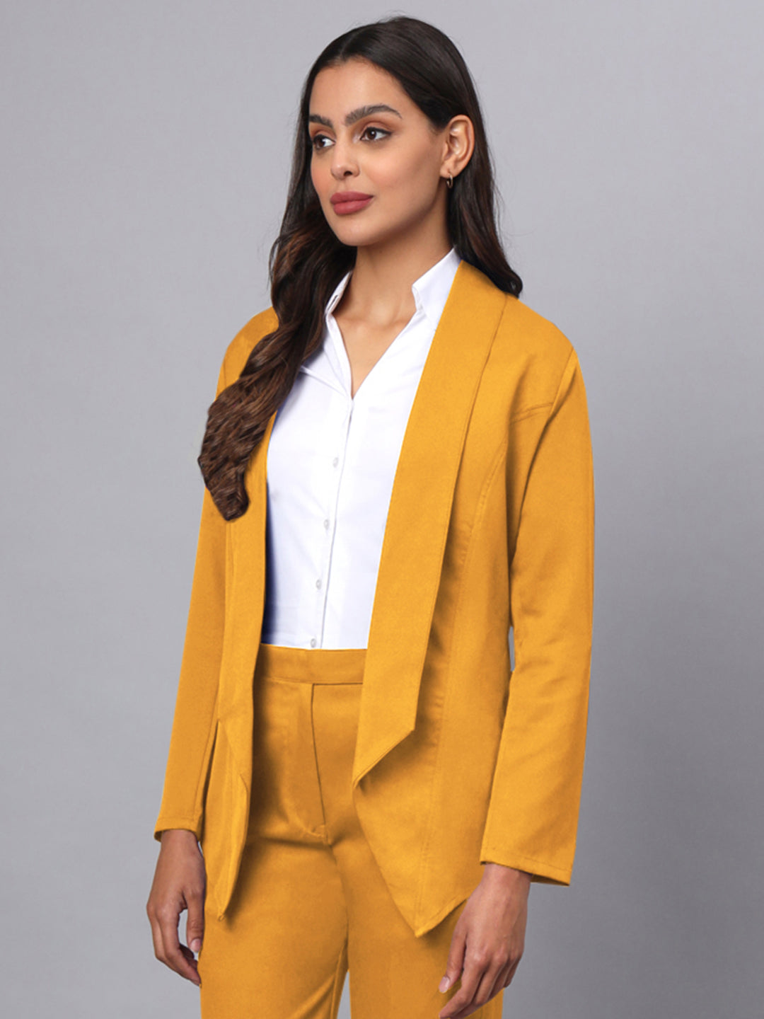 Shawl Collar Open Front Blazer