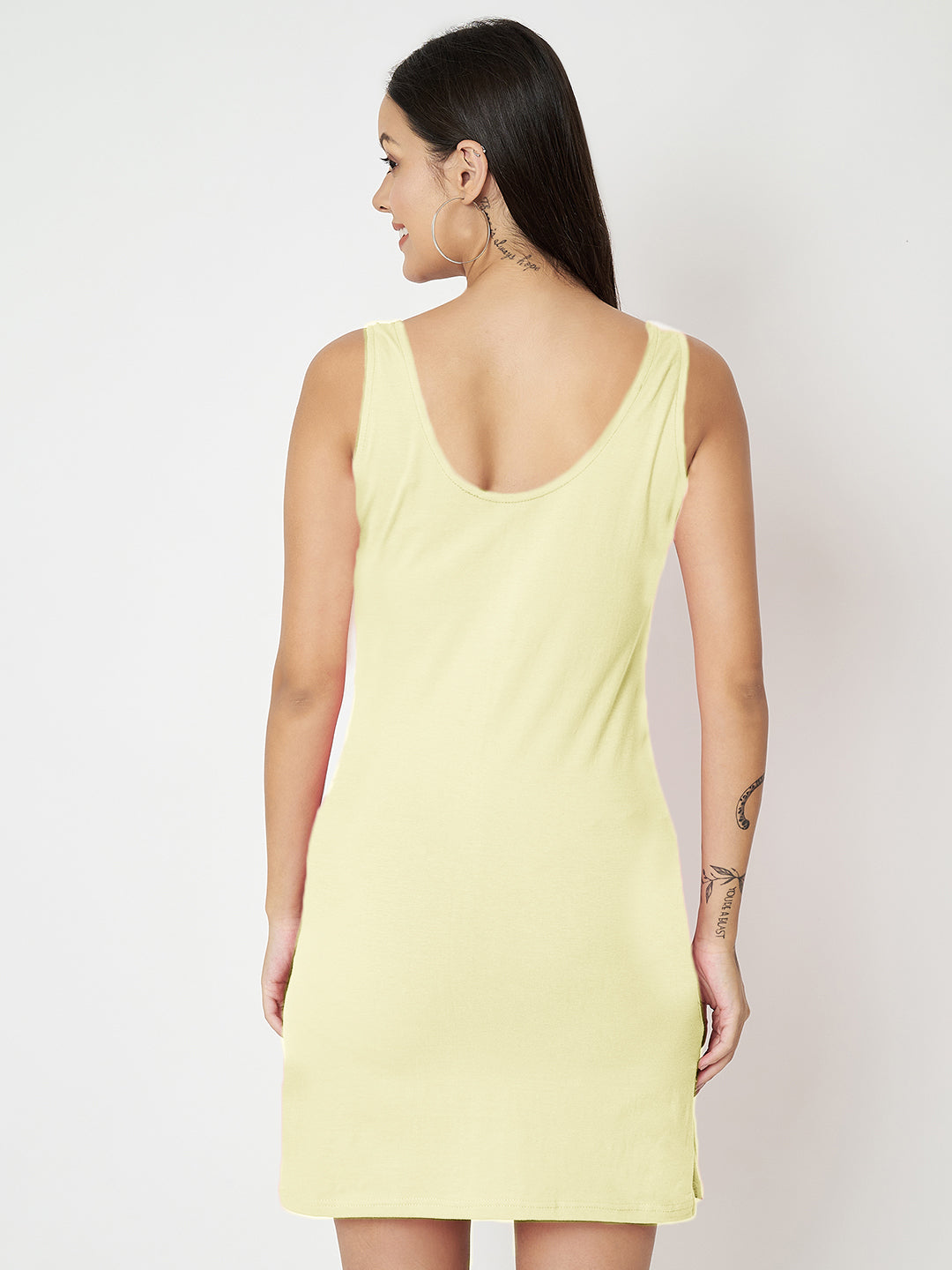 BRINNS Women Scoop Neck Sleeveless bodycon Mini Dress