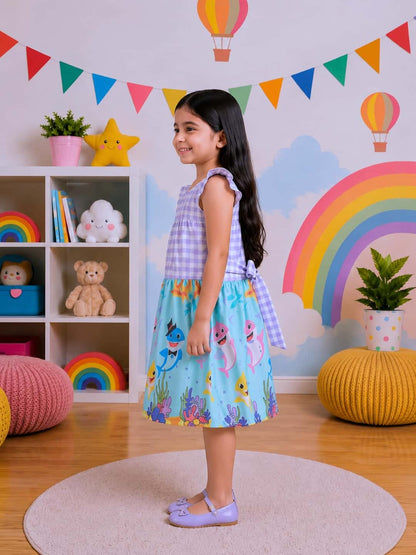 Poppylane-Printed Dress for Girls