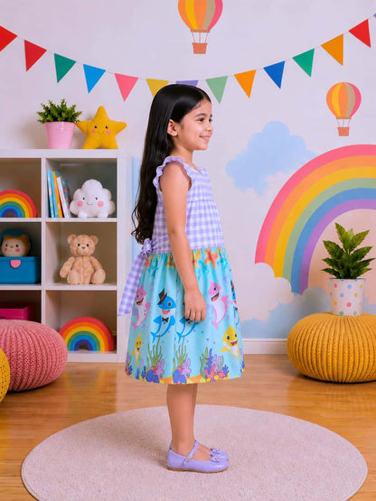 Poppylane-Printed Dress for Girls