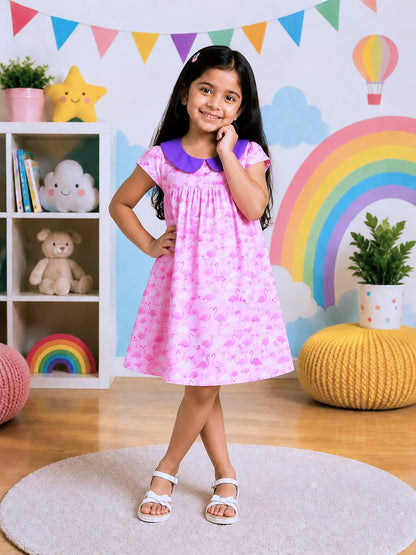 Poppylane-Peter Pan Collar A-Line Dress