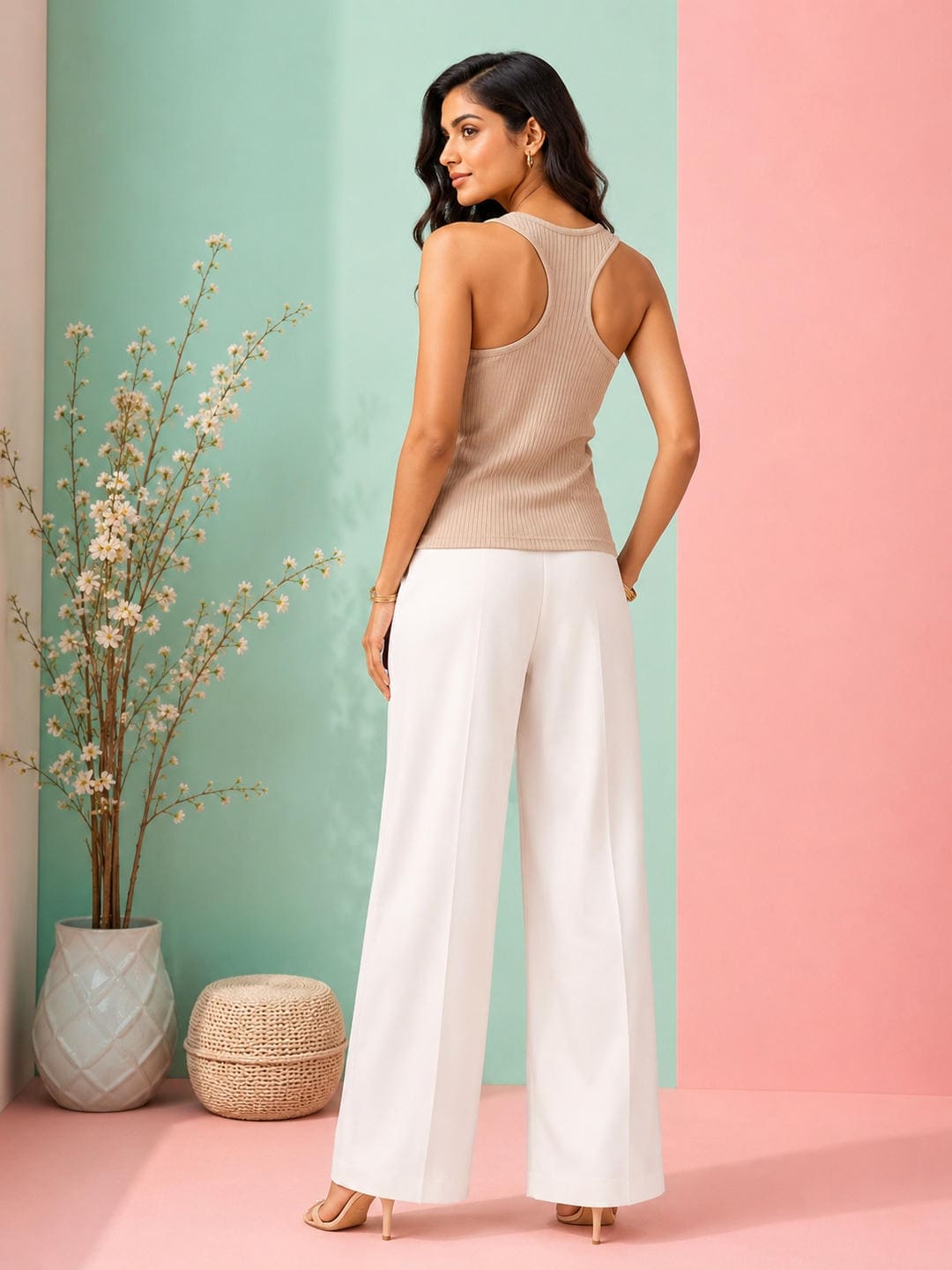 Scoop Neck Non-Padded Racer Back Camisoles