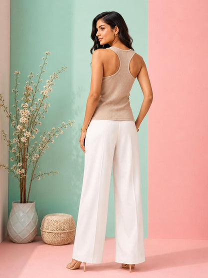 Scoop Neck Non-Padded Racer Back Camisoles