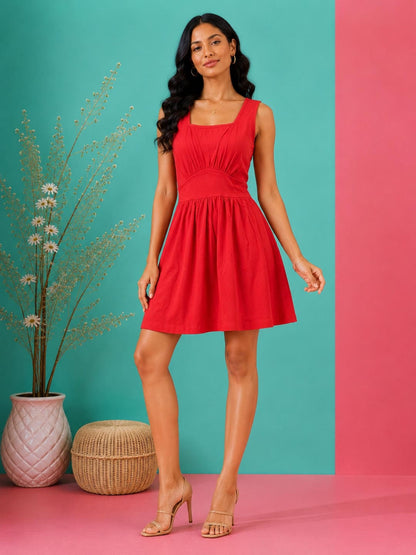 Fit & Flare Short Dress