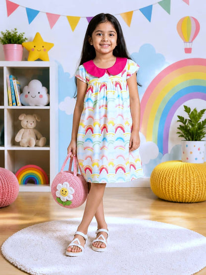 Poppylane-Peter Pan Collar A-Line Dress