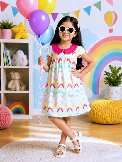 Poppylane-Peter Pan Collar A-Line Dress