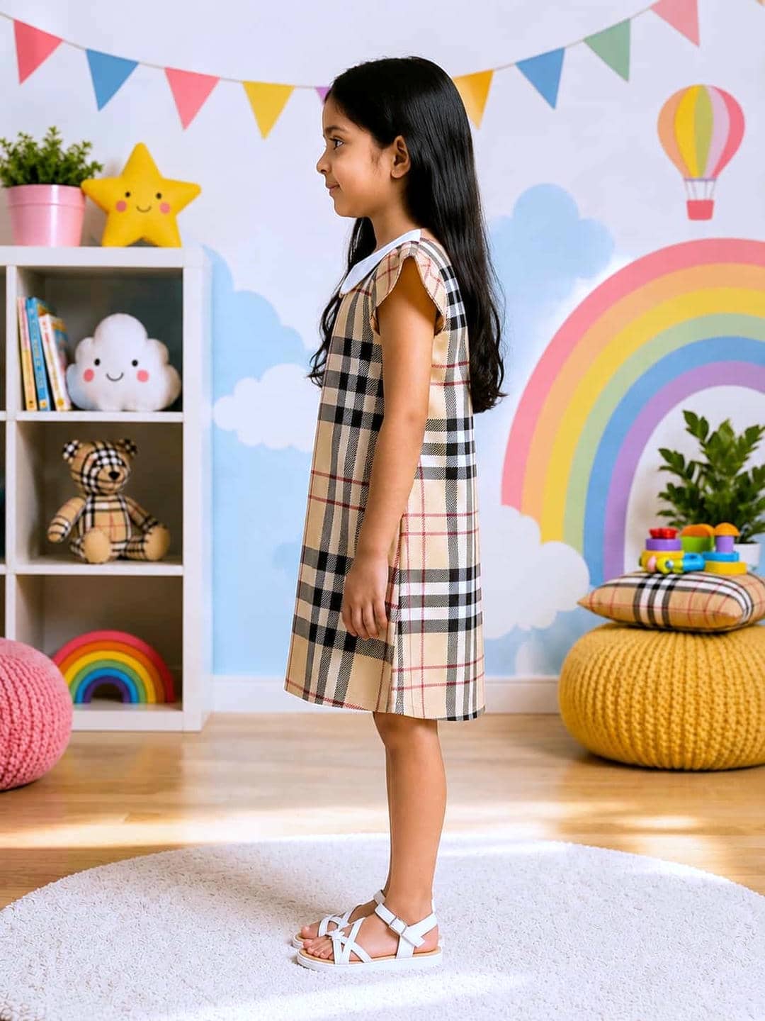 Poppylane-Peter Pan Collar A-Line Dress