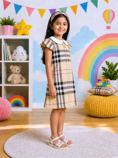 Poppylane-Peter Pan Collar A-Line Dress