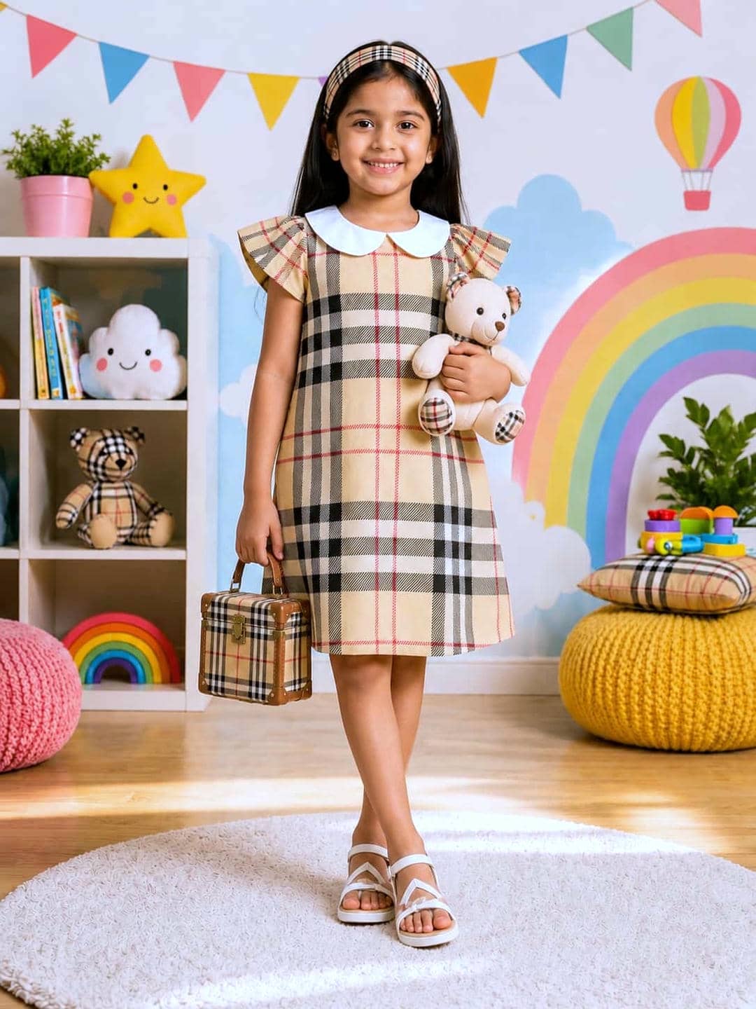 Poppylane-Peter Pan Collar A-Line Dress