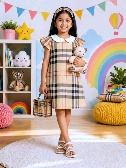 Poppylane-Peter Pan Collar A-Line Dress