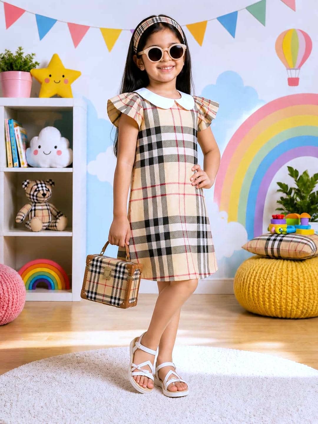 Poppylane-Peter Pan Collar A-Line Dress