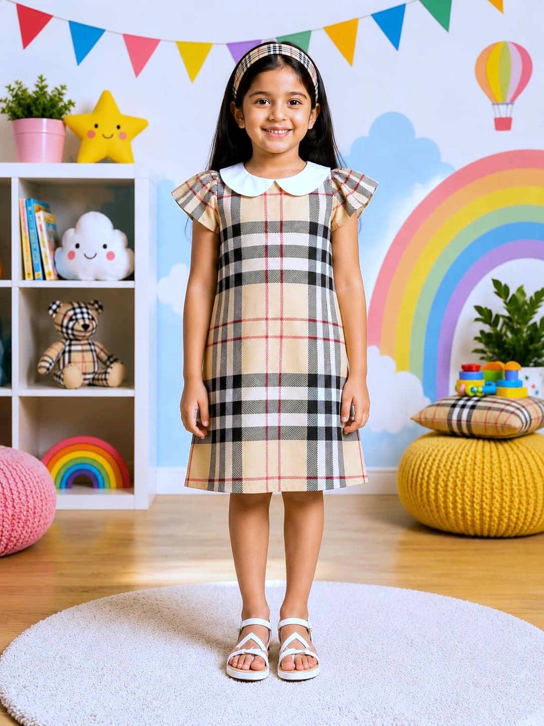 Poppylane-Peter Pan Collar A-Line Dress