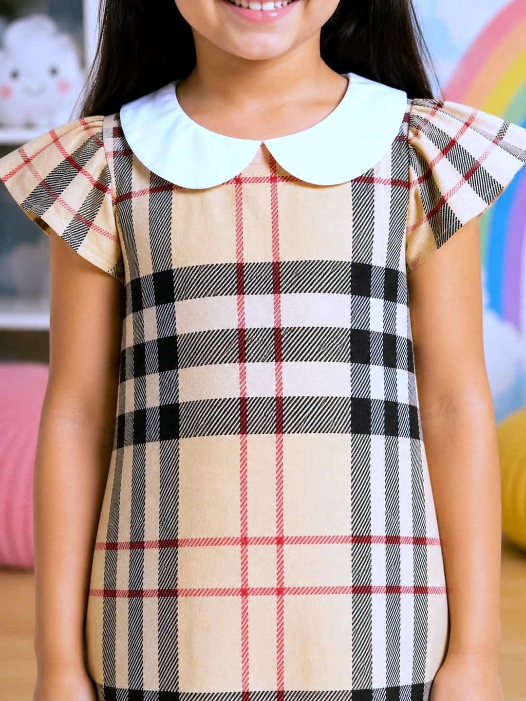 Poppylane-Peter Pan Collar A-Line Dress
