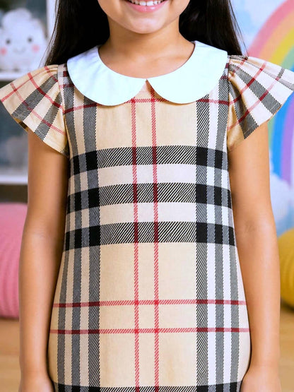Poppylane-Peter Pan Collar A-Line Dress