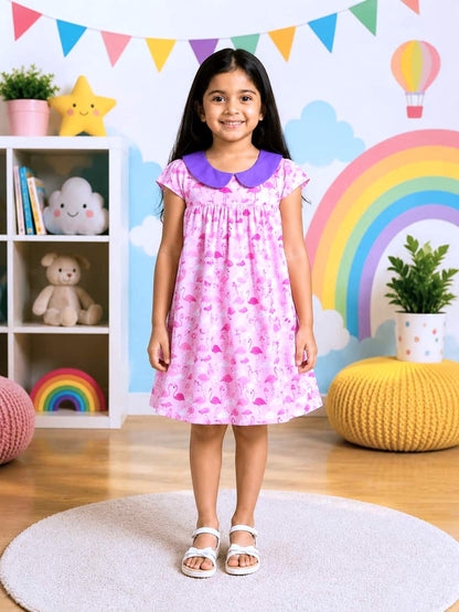 Poppylane-Peter Pan Collar A-Line Dress