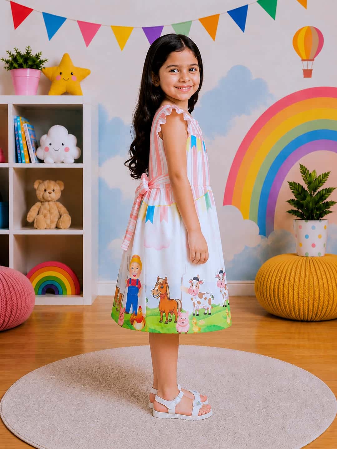 Poppylane-Printed Dress for Girls