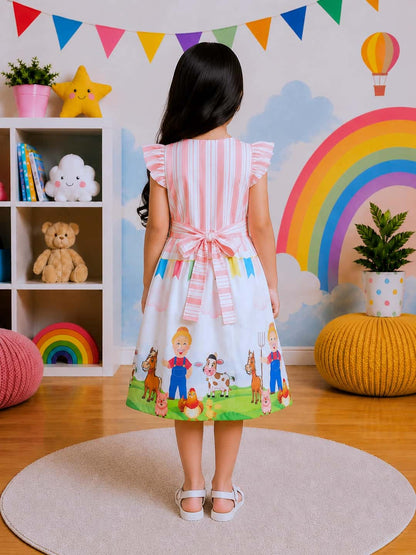 Poppylane-Printed Dress for Girls