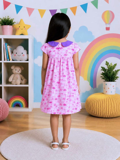 Poppylane-Peter Pan Collar A-Line Dress
