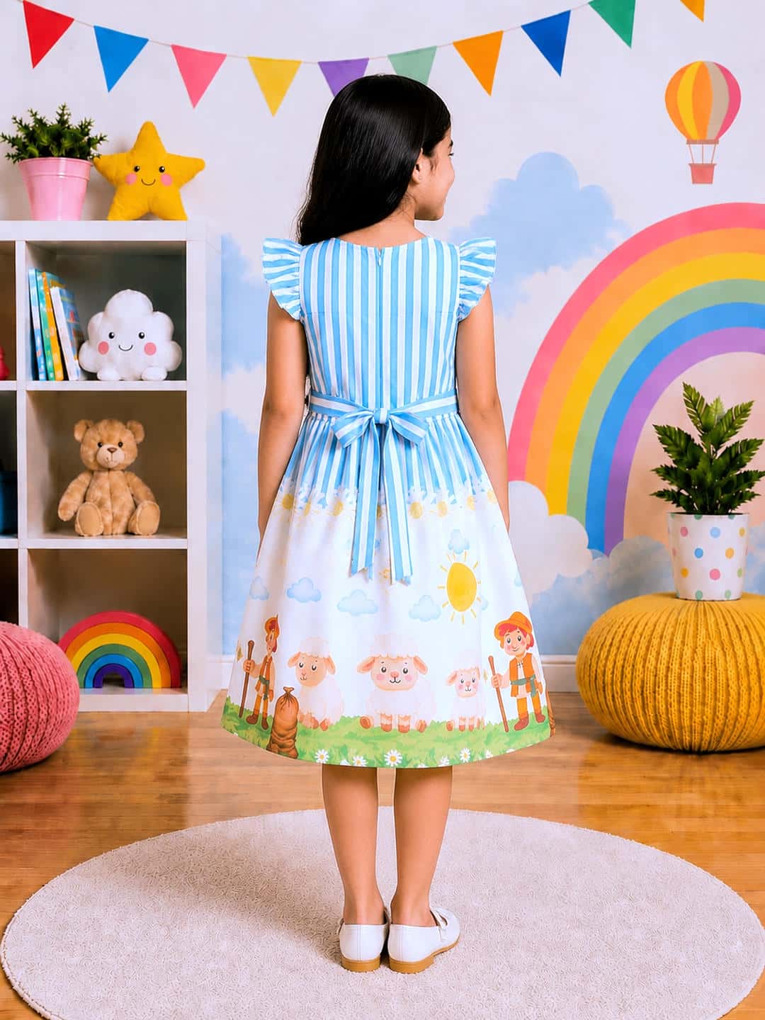 Poppylane-Printed Dress for Girls