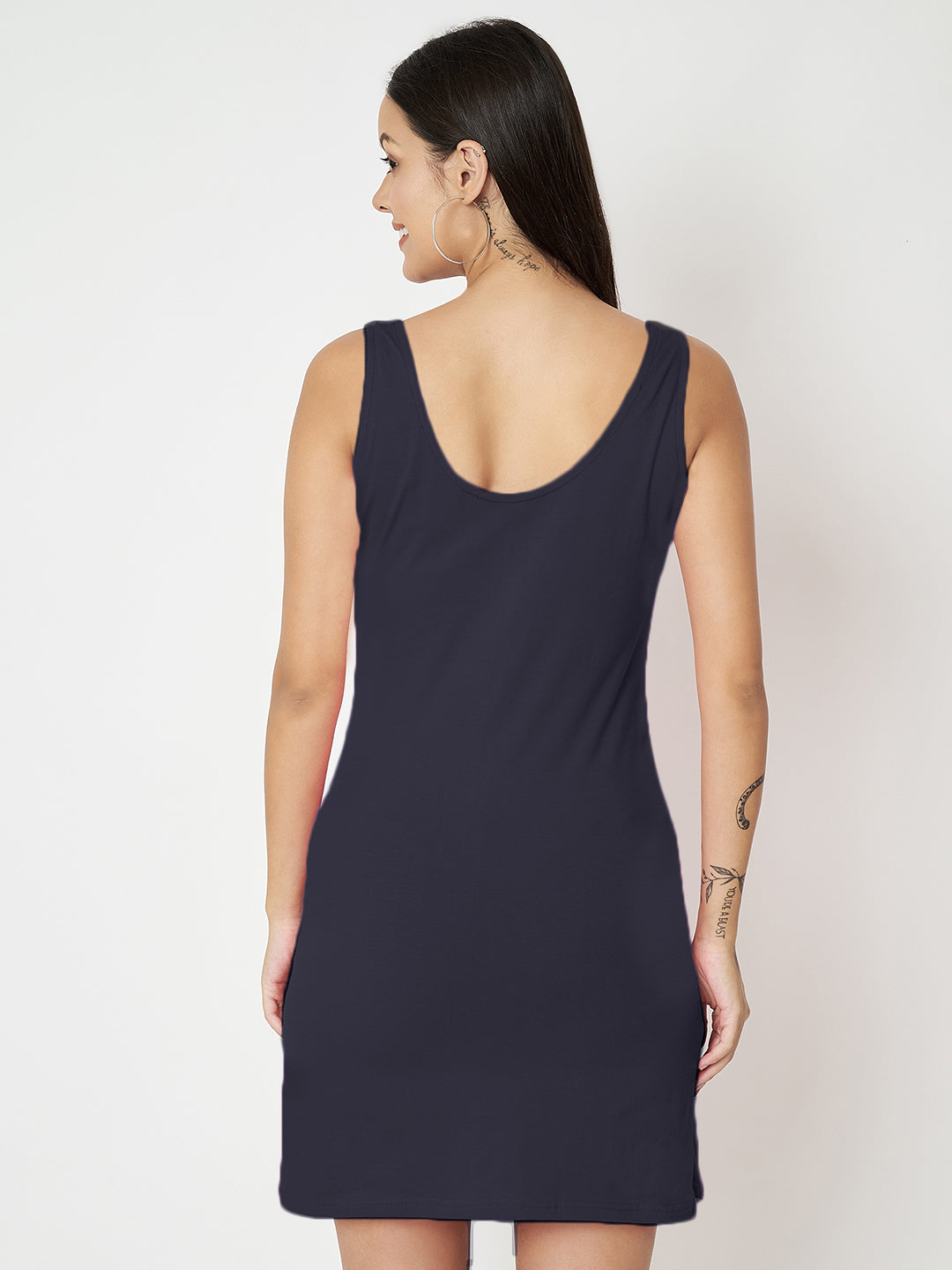 BRINNS Women Scoop Neck Sleeveless bodycon Mini Dress